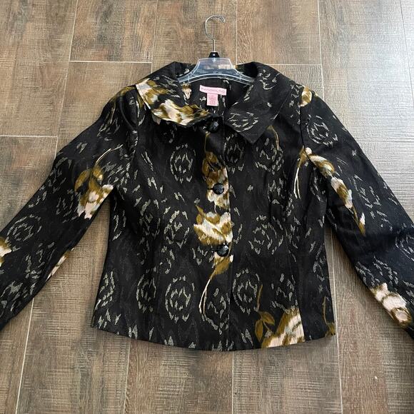 Bandolino Women's Brocade Fashion Classic Blazer Jacket Size 12 - Picture 4 of 7